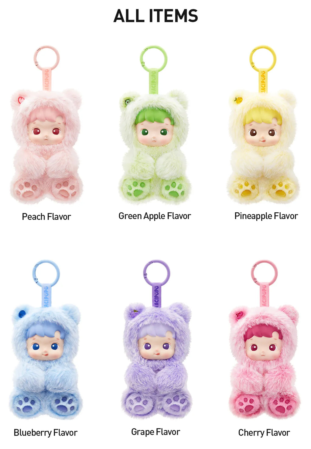 HACIPUPU Gummy Bear Series-Vinyl Plush Pendant Blind Box